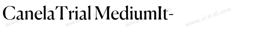 CanelaTrial MediumIt字体转换 CanelaTrial MediumIt字体转换
